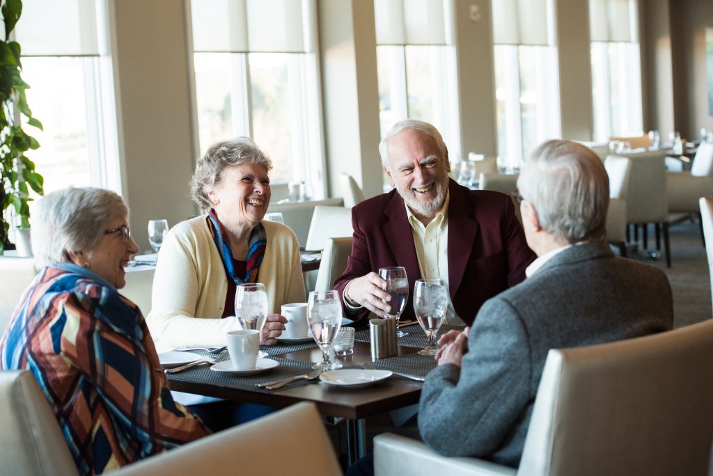 Residents Enjoy Social Time Over a Meal